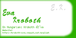 eva kroboth business card